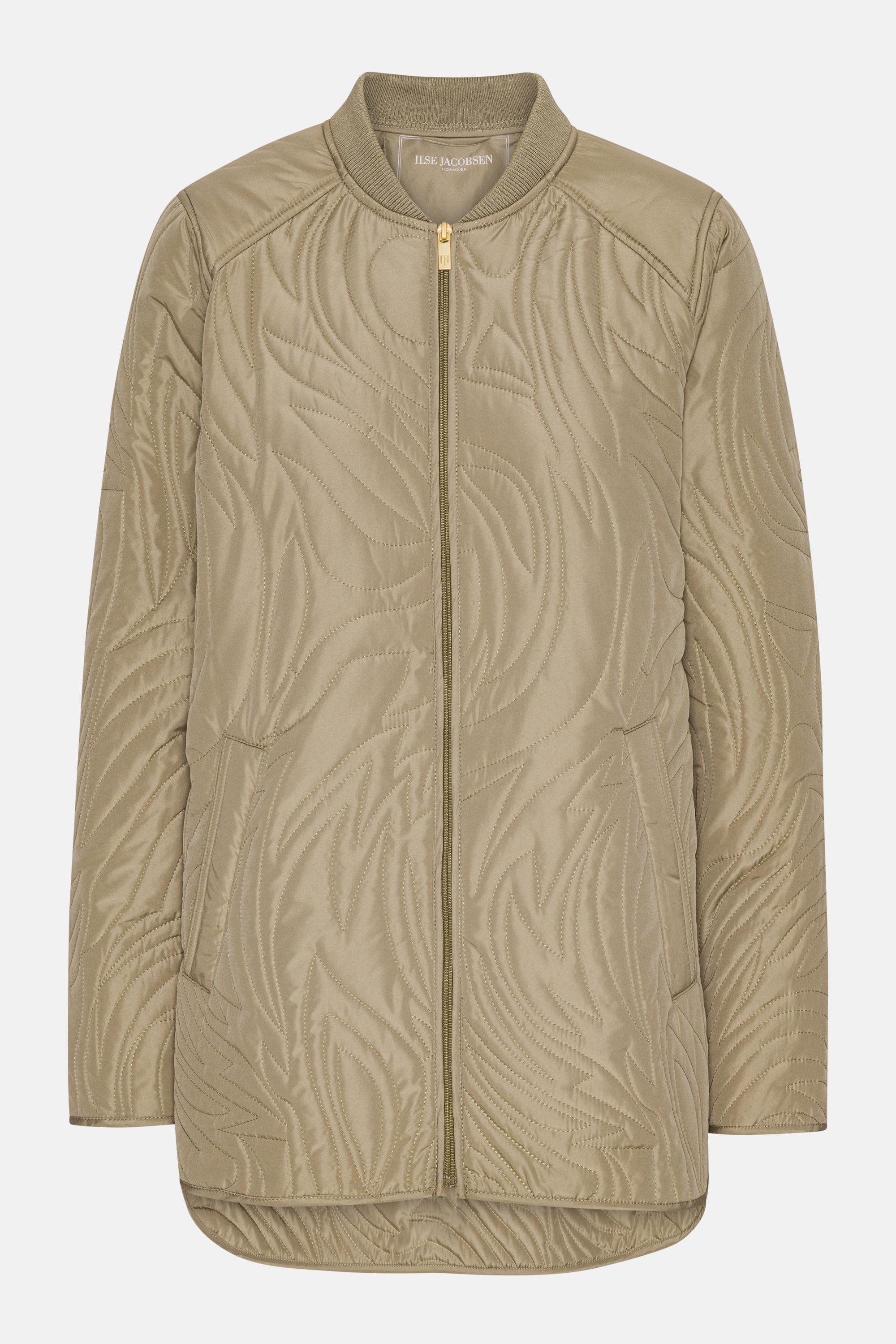 Kort Quiltad Jacka - Greige